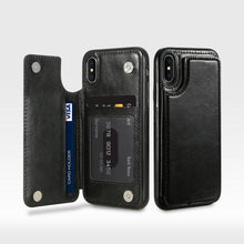Load image into Gallery viewer, Retro PU Leather Case For iPhone X 6 6s 7 8 Plus Multi Card Holders Case Cover For iPhone 8 7 6 6s Plus X Phone Shells