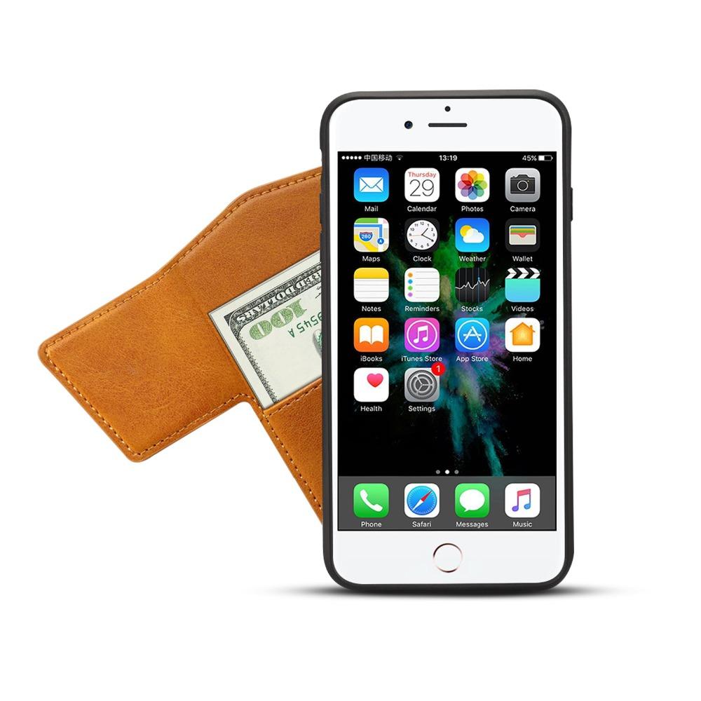 Luxury Rotating Flip Leather Case for iPhone 7 8 Plus Card Slot Back Case PU Leather Cover for iPhone 6 6S Plus Vintage Coque