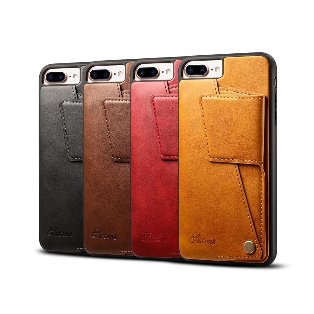 Luxury Rotating Flip Leather Case for iPhone 7 8 Plus Card Slot Back Case PU Leather Cover for iPhone 6 6S Plus Vintage Coque