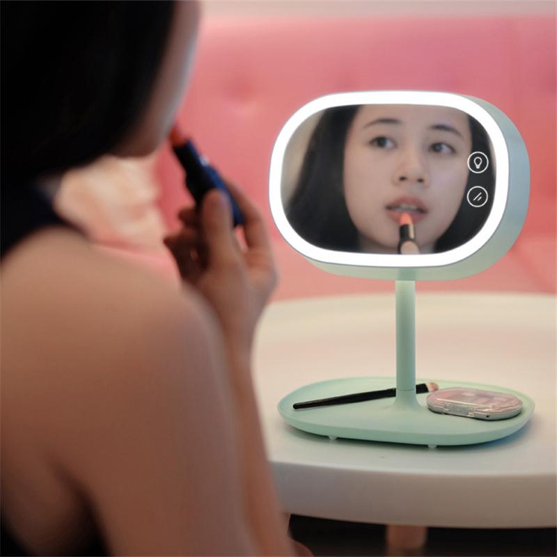 Rechargeable LED makeup mirror lamp storage three in one mirror lamp