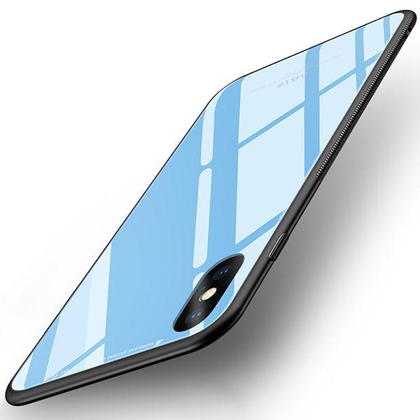 Luxury Soft TPU+Rigid Glass PC Back Cove Case For iPhone 8 Plus 7 Plus 10