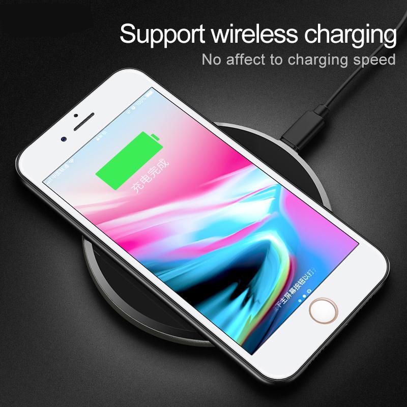 Luxury Soft TPU+Rigid Glass PC Back Cove Case For iPhone 8 Plus 7 Plus 10