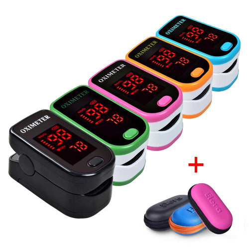 New!! Finger Pulse Oximeter With Case Fingertip Oximetro de pulso de dedo LED Pulse Oximeters Saturator Pulsioximetro