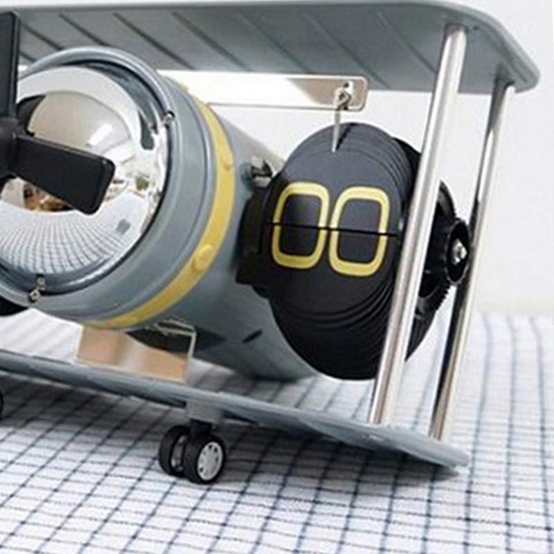 New 2018 Retro Airplane Propellor Airscrew Retro Auto Balance Flip Clock Desk Table Down Page Internal Gear Operated Clock