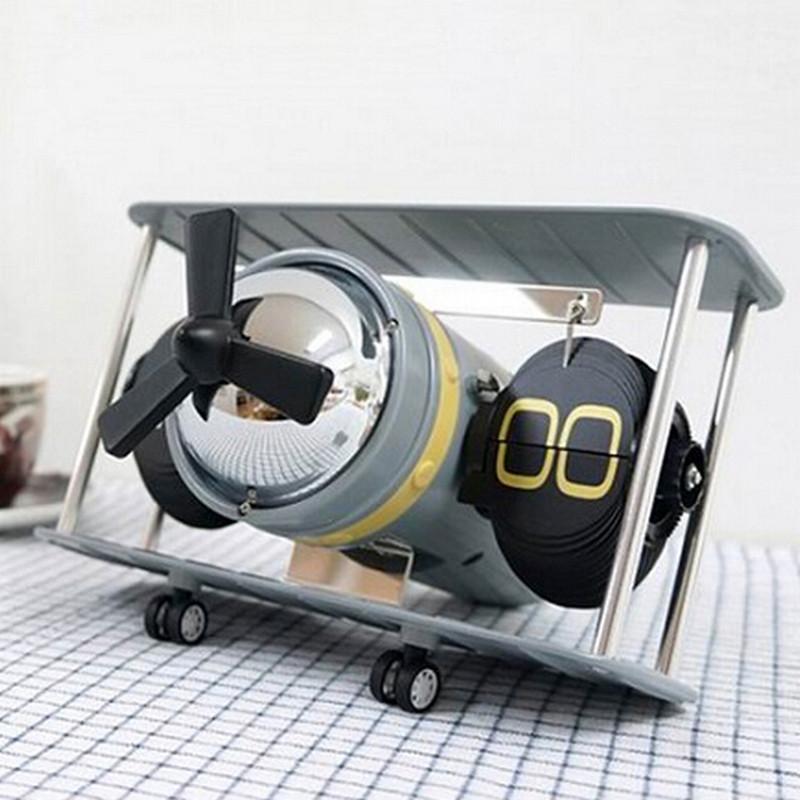New 2018 Retro Airplane Propellor Airscrew Retro Auto Balance Flip Clock Desk Table Down Page Internal Gear Operated Clock