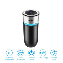 Charger l&#39;image dans la galerie, Car Ozone Ionic Air Purifier Air Cleaner Remove Smoke Odor Bacteria Mini Ozone Purifier Function with Car Phone Charge