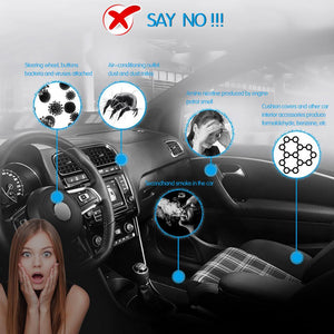 Car Ozone Ionic Air Purifier Air Cleaner Remove Smoke Odor Bacteria Mini Ozone Purifier Function with Car Phone Charge