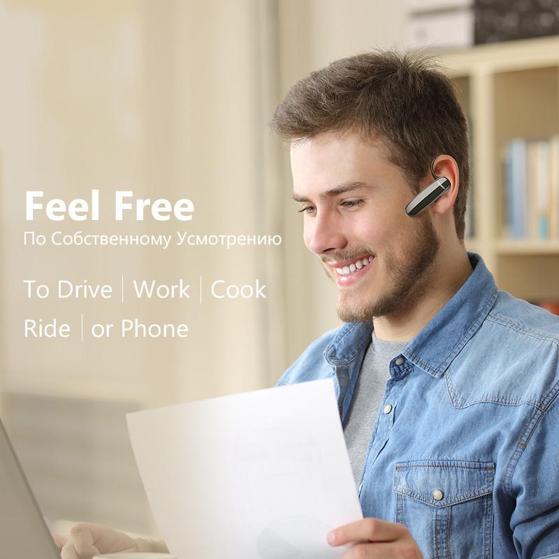 Bluetooth Wireless Headsets With Microphone NFC Rotation In-Ear Earphone Noise Canceling