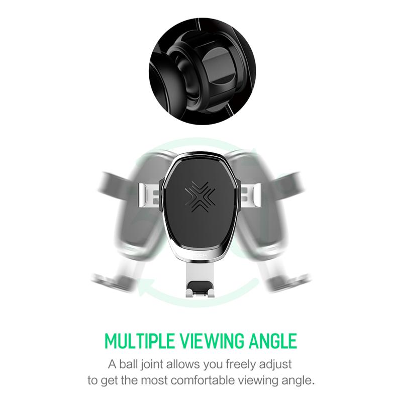 QI Wireless Charger Gravity Car Holder 10W, for iPhone X 8 Plus Samsung Galaxy S8 Note 8 Quick Charge Fast Charging Pad