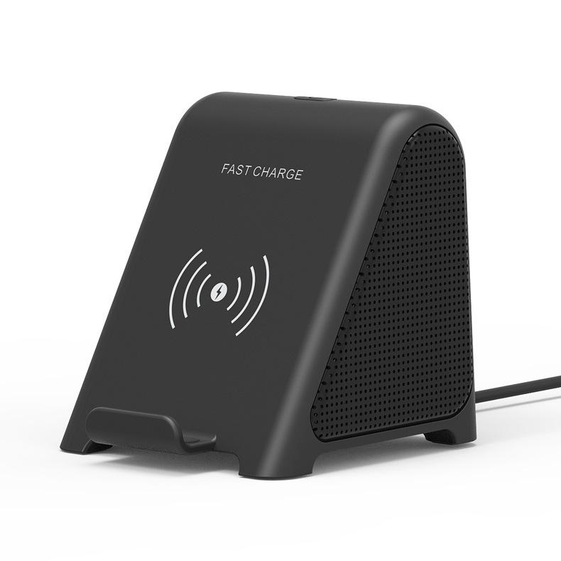 Qi Fast Wireless Charging Stand With Bluetooth Speaker