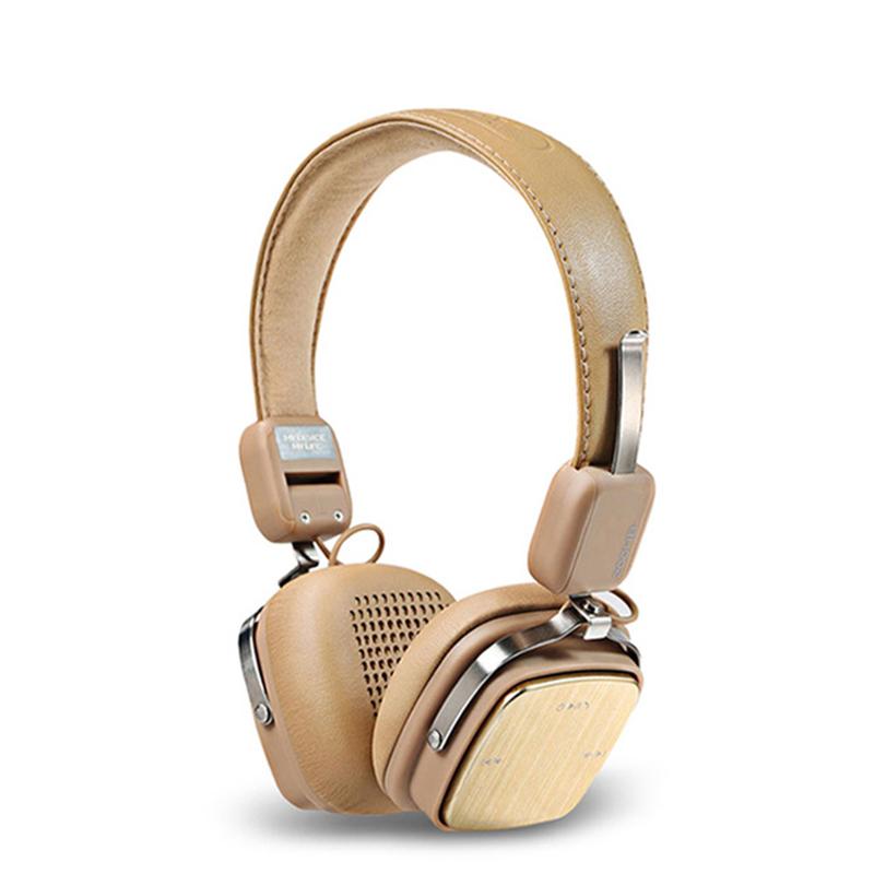 Bluetooth headphone wireless stereo bass fold earbuds Classical leather comfort ear pad headset with MIC