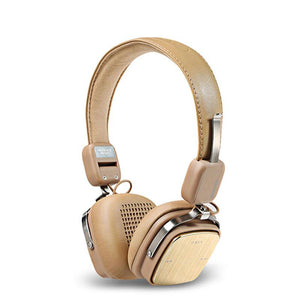 Bluetooth headphone wireless stereo bass fold earbuds Classical leather comfort ear pad headset with MIC