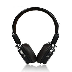 Bluetooth headphone wireless stereo bass fold earbuds Classical leather comfort ear pad headset with MIC