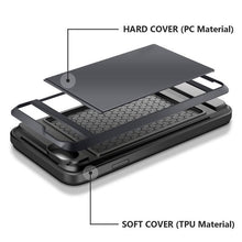 Load image into Gallery viewer, Sliding Credit Card Slot Wallet TPU Shockproof Case for iPhone