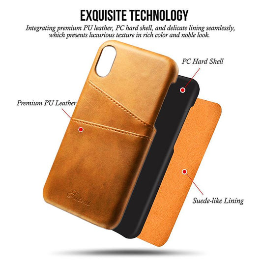 Slim Luxury  PU Leather Case For iPhone XS MAX XR