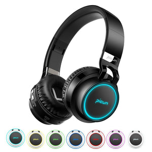 Bass Wireless Headphones 7 Colors Glow With MIC Support TF Card