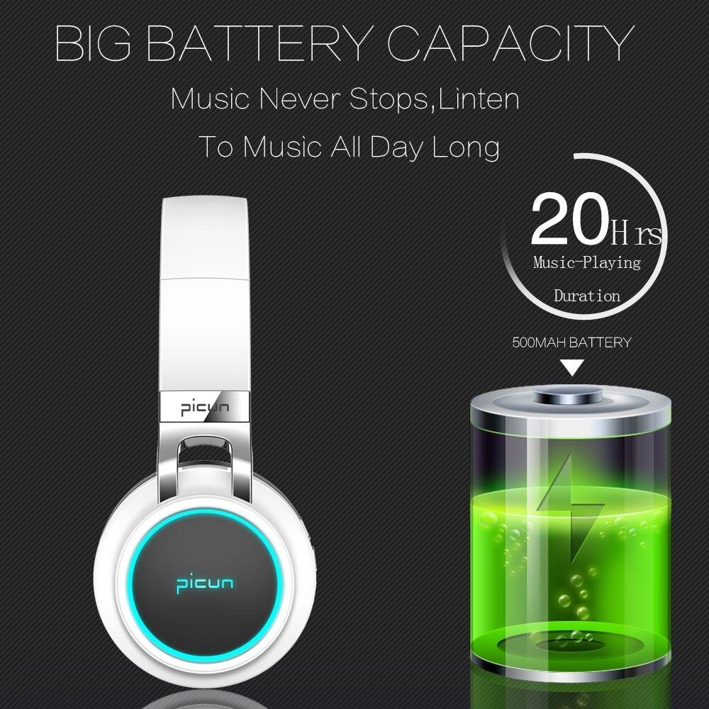 Bass Wireless Headphones 7 Colors Glow With MIC Support TF Card