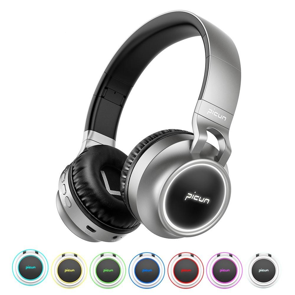 Bass Wireless Headphones 7 Colors Glow With MIC Support TF Card