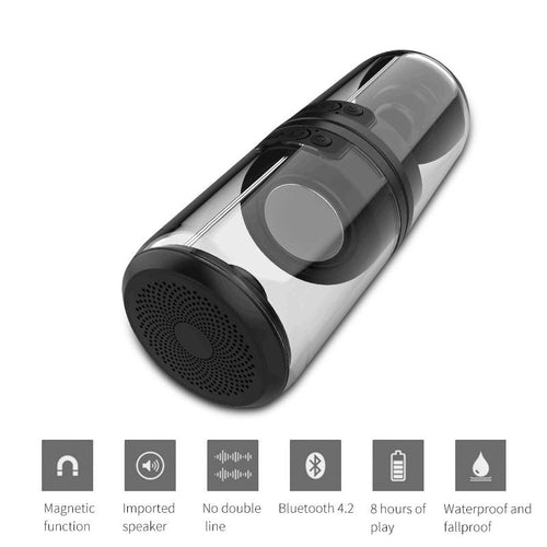 Rechargeable Portable  Waterproof Wireless Stereo Magnetic Suction Mini Outdoor Bluetooth Speakers