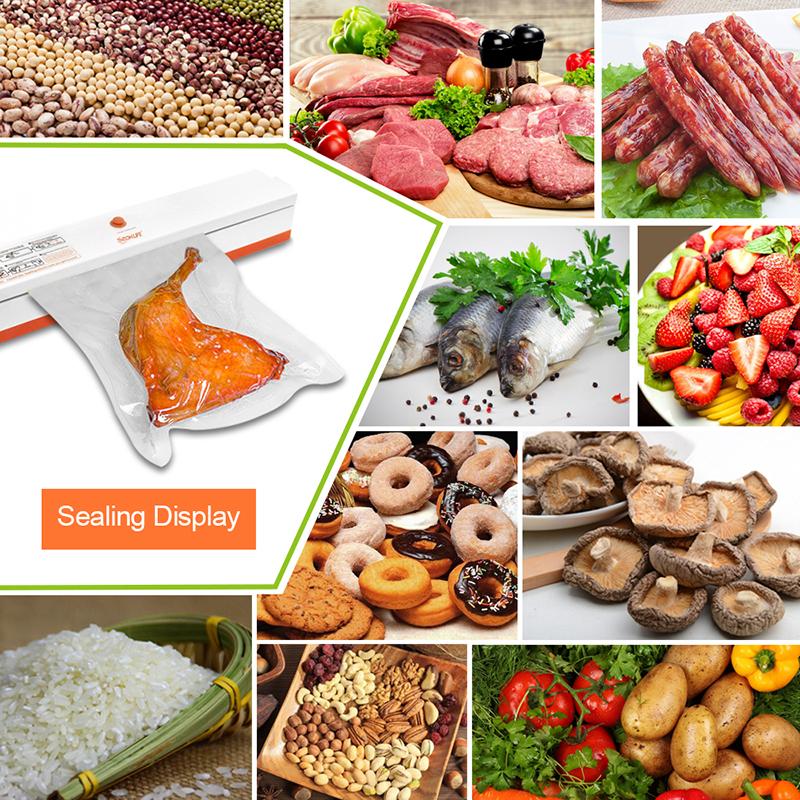 TintonLife 220V/110V Household Food Vacuum Sealer Packaging Machine Film Sealer Vacuum Packer Including 15Pcs Bags