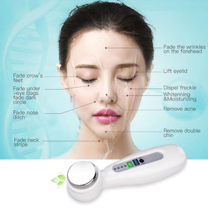 Ultrasonic Body Vibration Massager Beauty Instrument Wrinkle Acne Remover Face Lift Facial Skin Care Device Machine