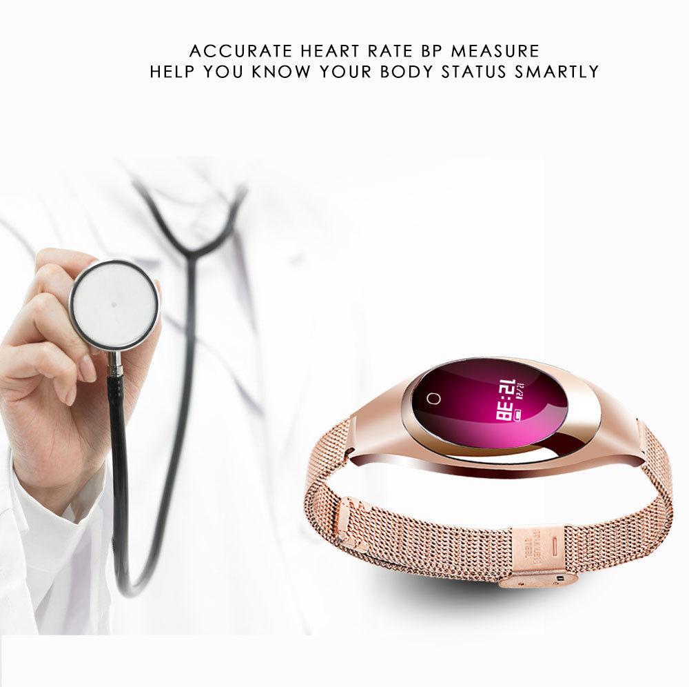 Fashion Women Smart Watch With Blood Pressure Heart Rate Monitor Fitness Tracker Wristband For Android IOS reloj inteligente