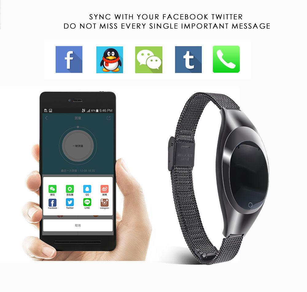 Fashion Women Smart Watch With Blood Pressure Heart Rate Monitor Fitness Tracker Wristband For Android IOS reloj inteligente