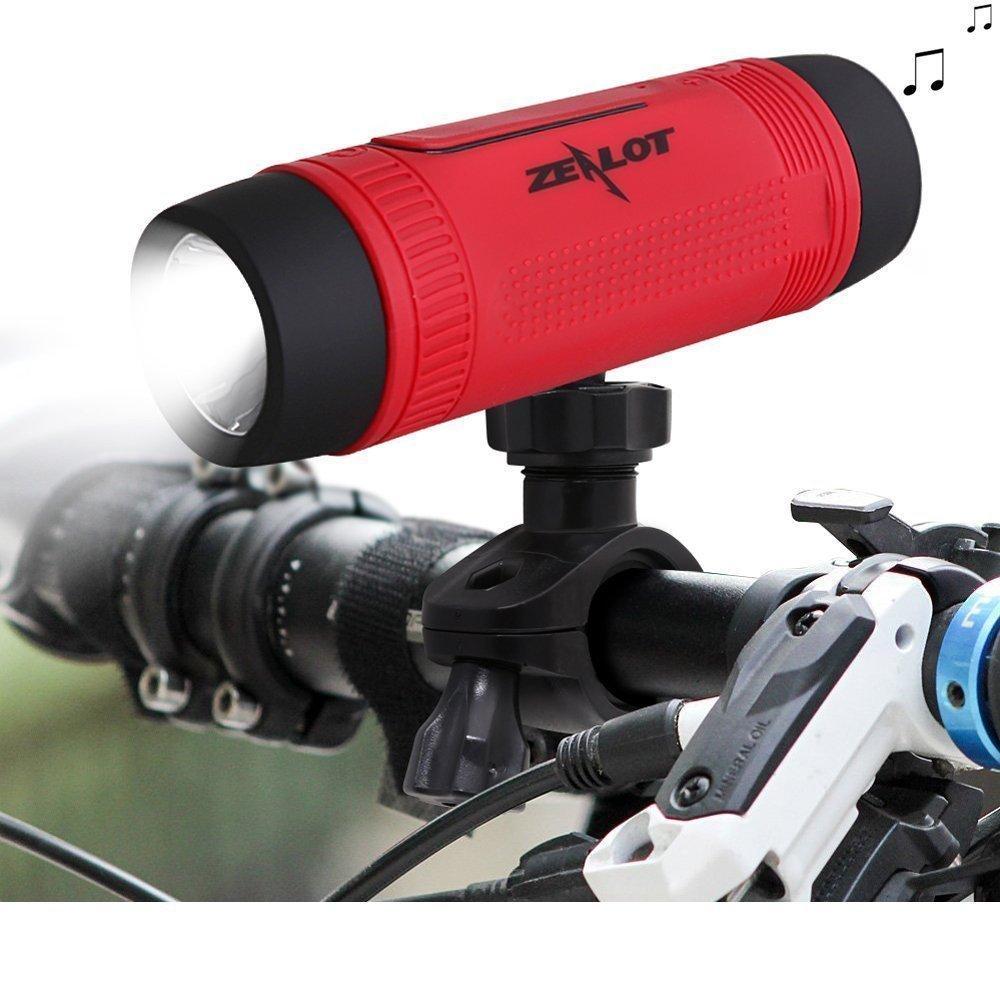 Outdoor Bicycle Portable Subwoofer Bass Wireless Speakers Power Bank+LED light +Bike Mount+Carabiner