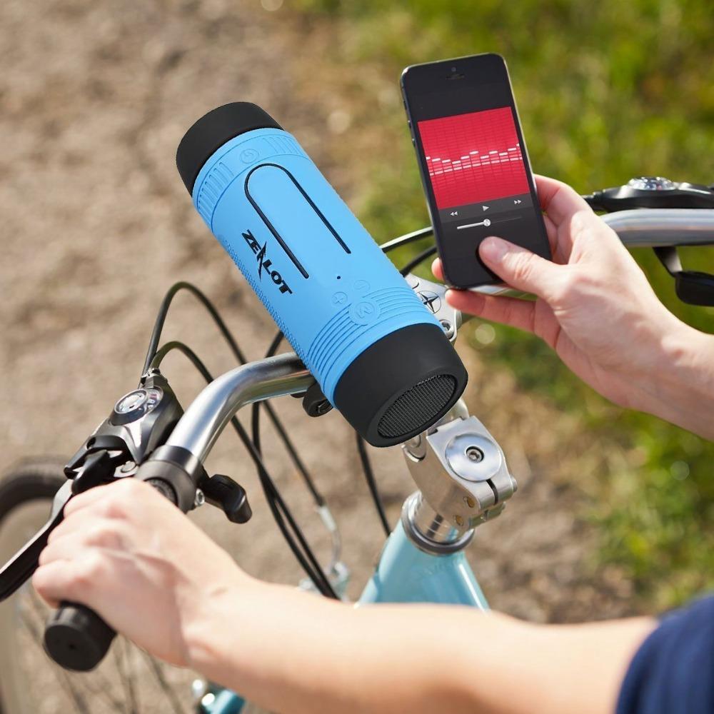 Outdoor Bicycle Portable Subwoofer Bass Wireless Speakers Power Bank+LED light +Bike Mount+Carabiner