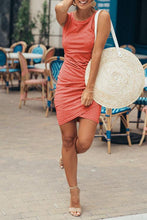 Load image into Gallery viewer, Zraus Casual Cotton Sheath Mini Dress