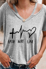 Charger l&#39;image dans la galerie, Zraus Solid Color Letter Print V-Neck T-Shirt