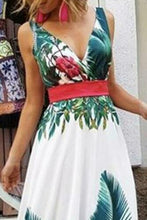 Charger l&#39;image dans la galerie, Lady Summer Holiday Floral Beach Boho Maxi V Neck Print Dress Evening Party Sundress