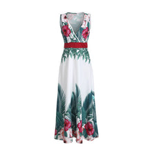 Charger l&#39;image dans la galerie, Lady Summer Holiday Floral Beach Boho Maxi V Neck Print Dress Evening Party Sundress