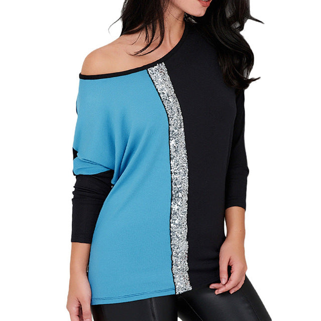 Ladies Tops and Blouses 2019 Off Shoulder Long Sleeve Shirt