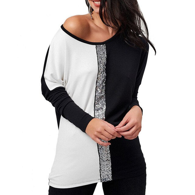 Ladies Tops and Blouses 2019 Off Shoulder Long Sleeve Shirt