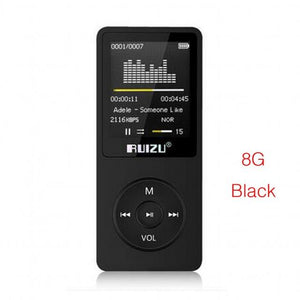 100% original English version Ultrathin MP3 Player with 8GB storage and 1.8 Inch Screen can play 80h, Original RUIZU X02