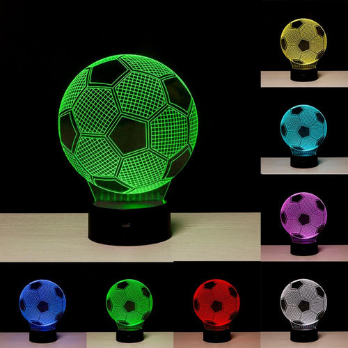 Creative 3D illusion Lamp LED Night Lights 3D football Discoloration Colorful Atmosphere Lamp Novelty Lighting