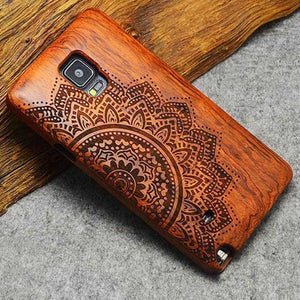 Wood Case For Samsung Galaxy S5 S6 S7 S8 Edge Plus Note7 5 4 3 100% Natural Carving iPhone 7 6 6S Plus 5 5S SE Cover - ColaPa - Discover Hot Mobile Accessories Online