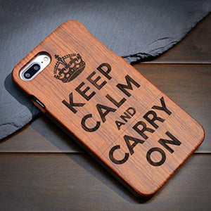 Wood Case For Samsung Galaxy S5 S6 S7 S8 Edge Plus Note7 5 4 3 100% Natural Carving iPhone 7 6 6S Plus 5 5S SE Cover - ColaPa - Discover Hot Mobile Accessories Online