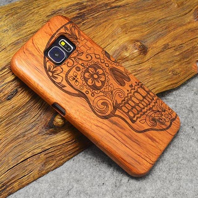 Wood Case For Samsung Galaxy S5 S6 S7 S8 Edge Plus Note7 5 4 3 100% Natural Carving iPhone 7 6 6S Plus 5 5S SE Cover - ColaPa - Discover Hot Mobile Accessories Online