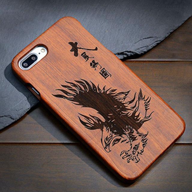 Wood Case For Samsung Galaxy S5 S6 S7 S8 Edge Plus Note7 5 4 3 100% Natural Carving iPhone 7 6 6S Plus 5 5S SE Cover - ColaPa - Discover Hot Mobile Accessories Online
