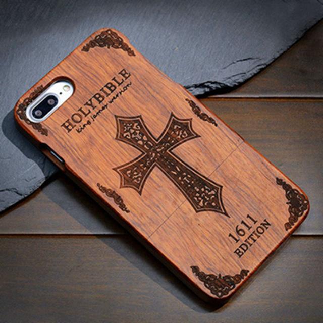 Wood Case For Samsung Galaxy S5 S6 S7 S8 Edge Plus Note7 5 4 3 100% Natural Carving iPhone 7 6 6S Plus 5 5S SE Cover - ColaPa - Discover Hot Mobile Accessories Online