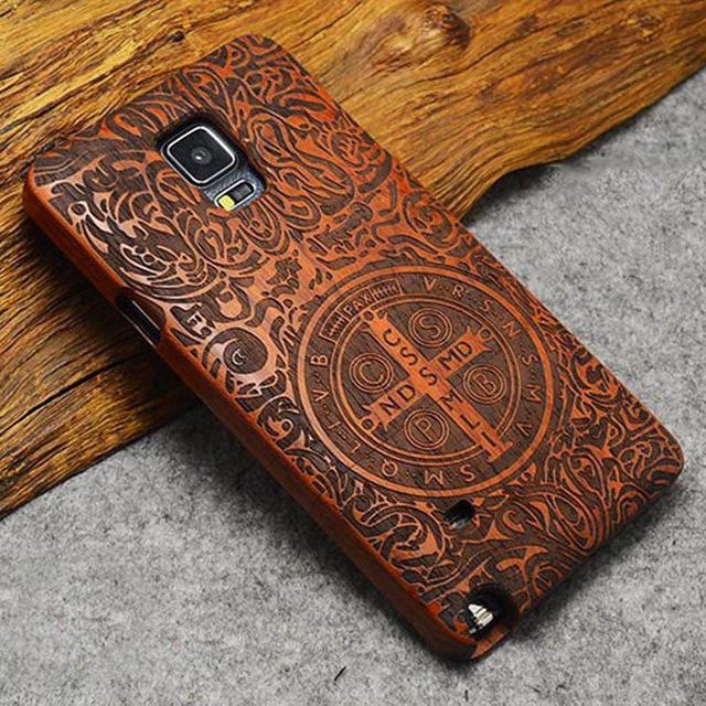 Wood Case For Samsung Galaxy S5 S6 S7 S8 Edge Plus Note7 5 4 3 100% Natural Carving iPhone 7 6 6S Plus 5 5S SE Cover - ColaPa - Discover Hot Mobile Accessories Online