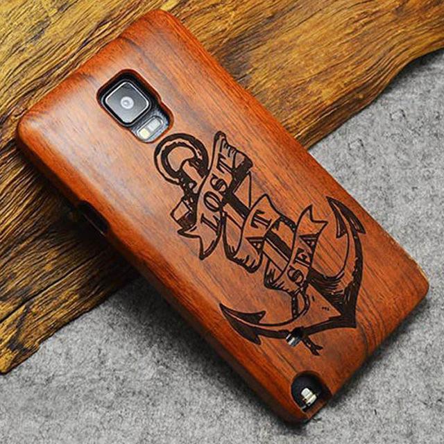 Wood Case For Samsung Galaxy S5 S6 S7 S8 Edge Plus Note7 5 4 3 100% Natural Carving iPhone 7 6 6S Plus 5 5S SE Cover - ColaPa - Discover Hot Mobile Accessories Online