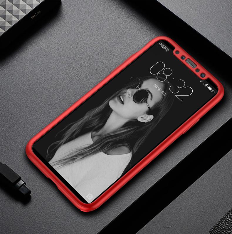 New cover front back full protect with screen protector glass for iphone X