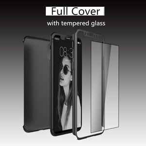 New cover front back full protect with screen protector glass for iphone X