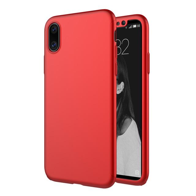 New cover front back full protect with screen protector glass for iphone X