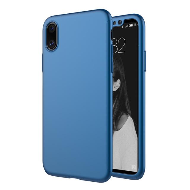 New cover front back full protect with screen protector glass for iphone X