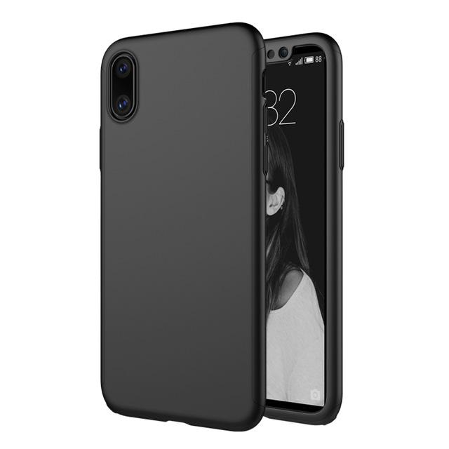 New cover front back full protect with screen protector glass for iphone X