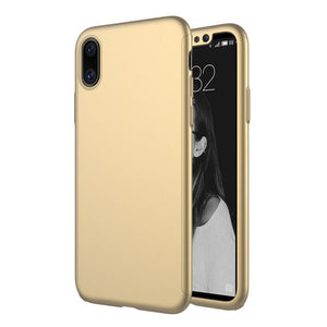 New cover front back full protect with screen protector glass for iphone X